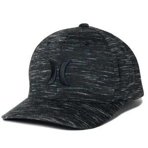 Hurley Icon Texture Baseball Hat Cap Womens Black Gray Space Dye Small/Medium